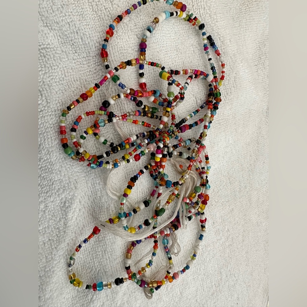 Two Strands multicolored waist beads